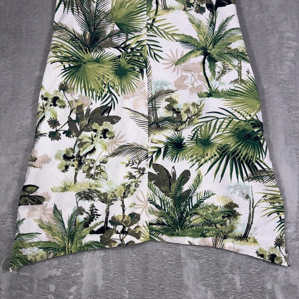 TOMMY BAHAMA Women's Palm Green & White LINEN BLEND DRESS sz S/P Beach Coast - Picture 12 of 13